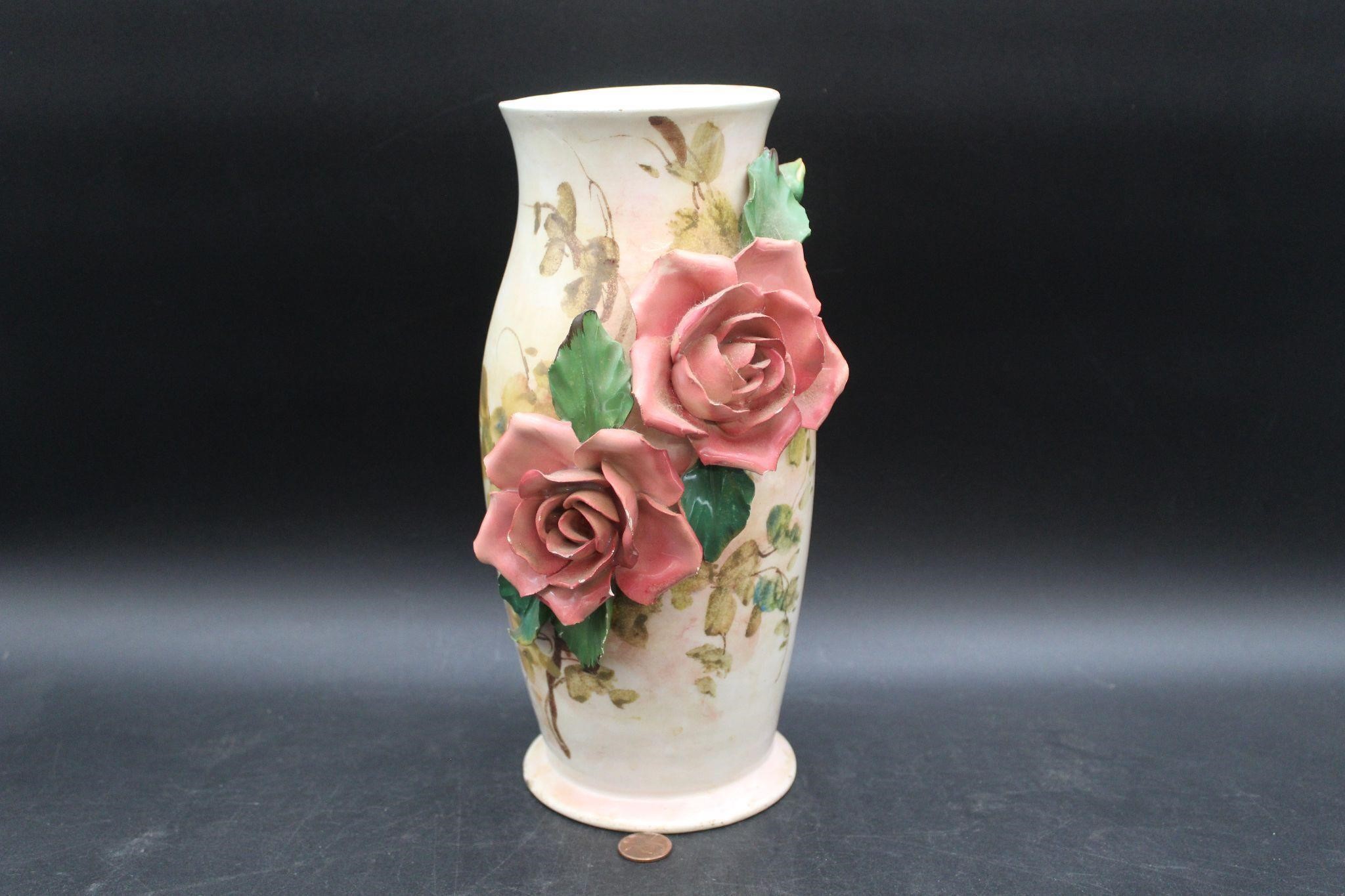 Capodimonte Italian Rose Vase