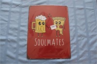 Retro Aluminum "Soulmates" Sign