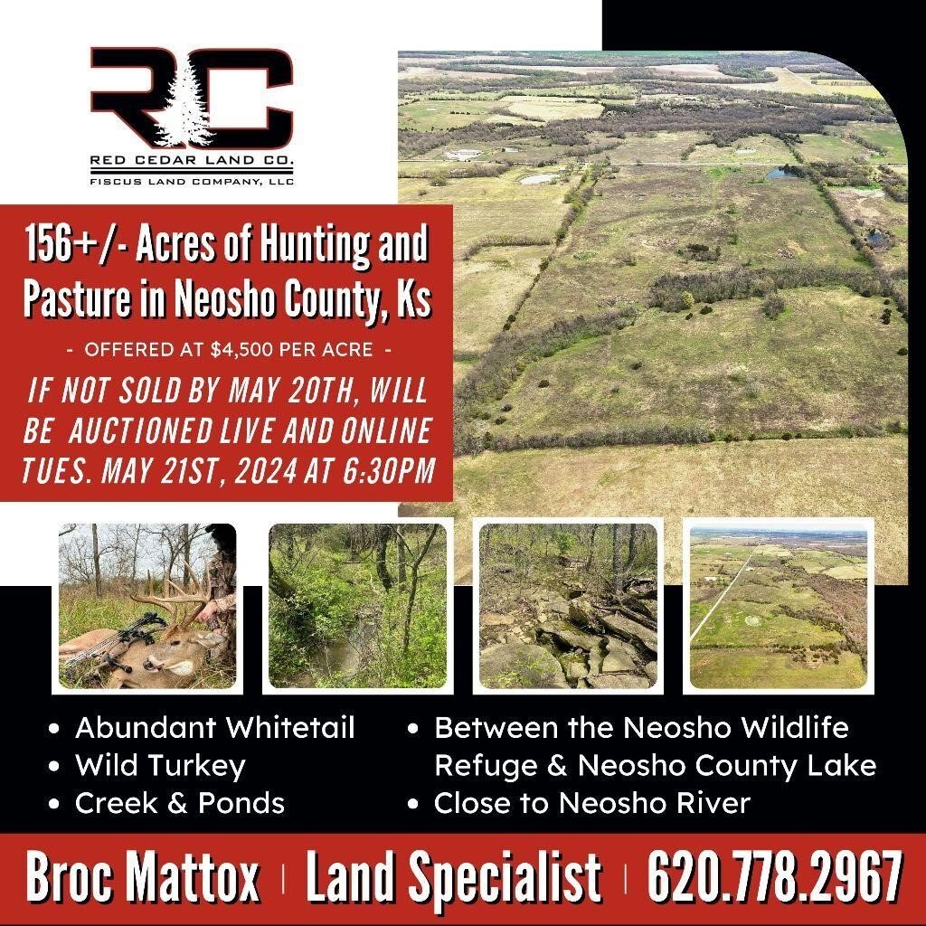 156+/- Acres of Hunting and Pasture in Neosho County, Ks