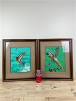 Ron K Beyer bird and fish paintings