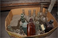 Box of Vintage Bottles