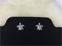 Blue Sea Turtle Stud earrings