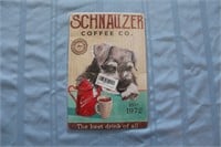 Retro Metal "Schnauzer Coffee Co." Sign
