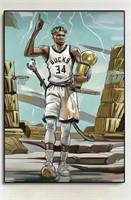 Unframed "Giannis Anetetokounmpo" Canvas Poster