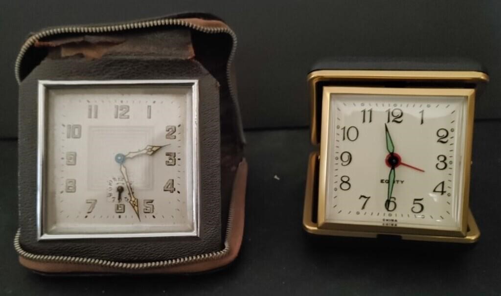 Vintage Wind Up Analog Alarm Clocks