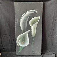 Painted Cala Lilies on Canvas