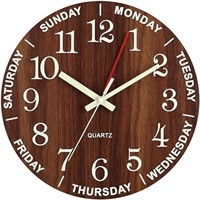 Wall Clock 12 Inch Silent Non-Ticking Modern Clock