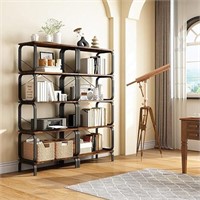 5 Tier Bookshelf, Modern Sturdy Bookcase,Industria