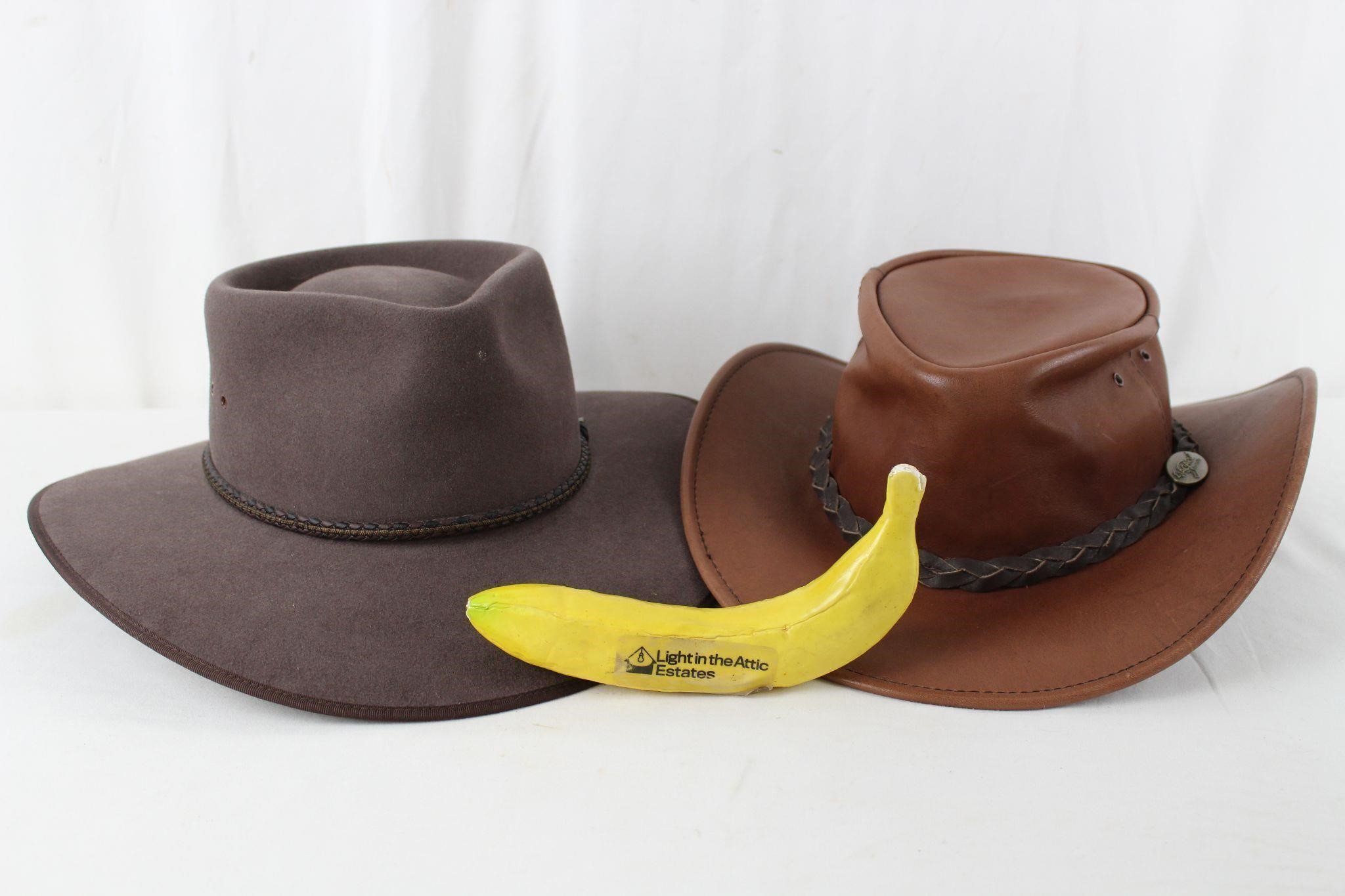 2 Akubra & Jacaru Australian Felt, Leather Hats