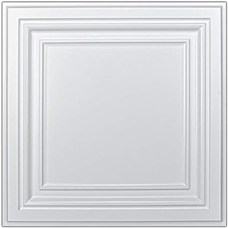 SEALED - Art3d PVC Ceiling Tiles, 2'x2' Plastic Sh