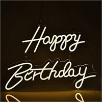 Happy Birthday Large Neon Sign for Wall Decor, wit