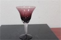 An Amethyst Artglass Goblet
