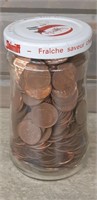Jar full of pennies
