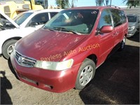 2003 Honda Odyssey 5FNRL18653B012521 Red