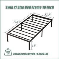 SEALED - 18 Inch Twin XL Bed Frame,Metal Heavy Dut