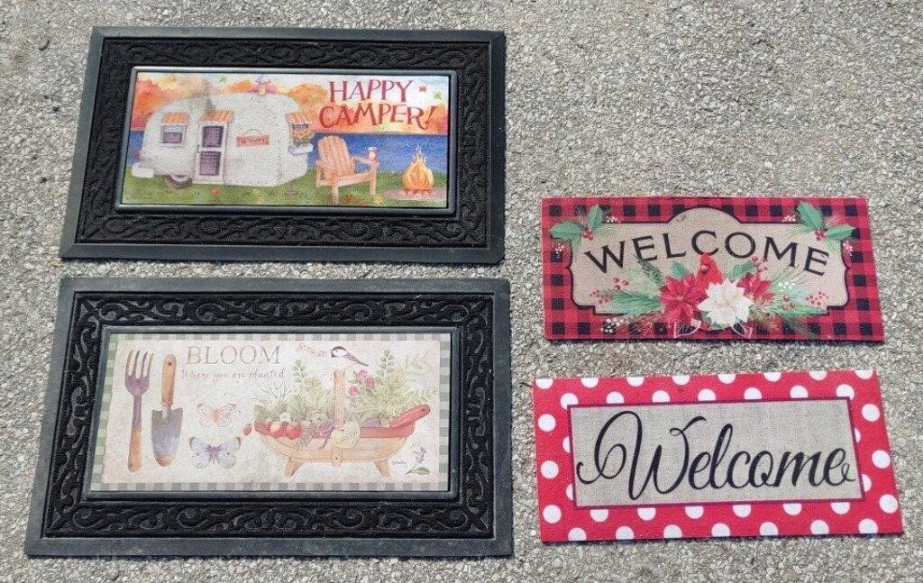 Pair Of Welcome Mats With Interchangeable Centers