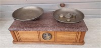 Antique Weight Scale Marble top