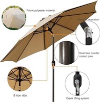 Blissun 9' Outdoor Market Patio Umbrella with Push