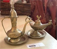 Vintage brass incense burners