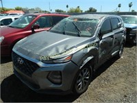 2019 Hyundai Santa Fe 5NMS23AD2KH080829 Gray