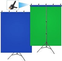 Blue Green Screen Backdrop Kit, HEMMOTOP 2-in-1 6.