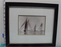 13.5x11.5 Sailboat print - Appears mass produced