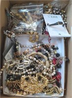 Costume jewelry box lot