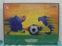 19x26 Italy vs France Soccer soster 1978 Argentina