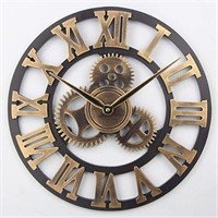 Timelike Large 3D Retro Wall Clock, Silent Non-Tic