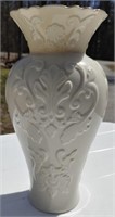 Beautiful Cream Porcelain Lenox Vase With Gold