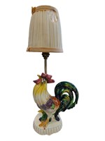 Vintage Ceramic Rooster Lamp
