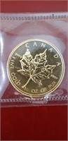 1986 $10.00 Canadian Maple Leaf Gold coin 1/4 oz