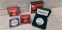 1998 Sterling Silver RCMP Proof Dollar & 2 RCMP