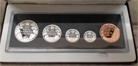 1998 Anniversary Proof Coin Set Most are sterling