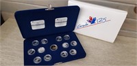 Canada 125 Years Sterling Silver Quarters & Loonie