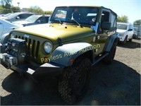 2008 Jeep Wrangler 1J4FA24188L516892 Green