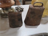 2 ANTIQUE COW BELLS