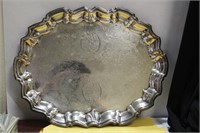An Ornate Silverplated Tray