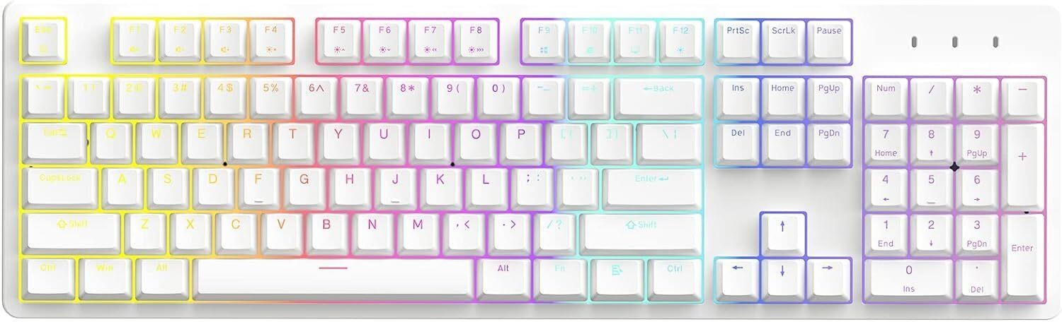 IROK FE87/104 RGB Keyboard  104Keys White/Red