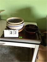 CROCK BOWLS AND MISCELLANEOUS ITEMSÂ