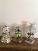 2 ANNIVERSARY CLOCKS ,LAMP