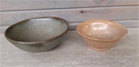 2 Signed Pottery Bowls
