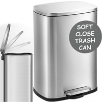 13 Gal Kitchen Trash Can  50L  Stainless Steel