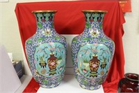 Pair of Well Made Cloisonne Vases