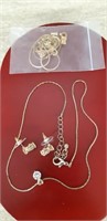 Gold plated necklaces & earrings, 2 sets