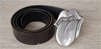 Rolling Stones belt buckle and belt