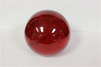 A Red Bubble Glass Weight