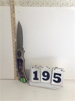 17 INCH TALL KNIFE WITH A HORSE SCENEÂ