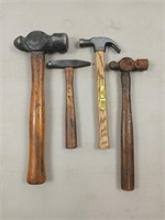 4 asst hammers