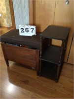 ANTIQUE TOY CHEST FULL OF TOYS AND DISPLAY TABLE